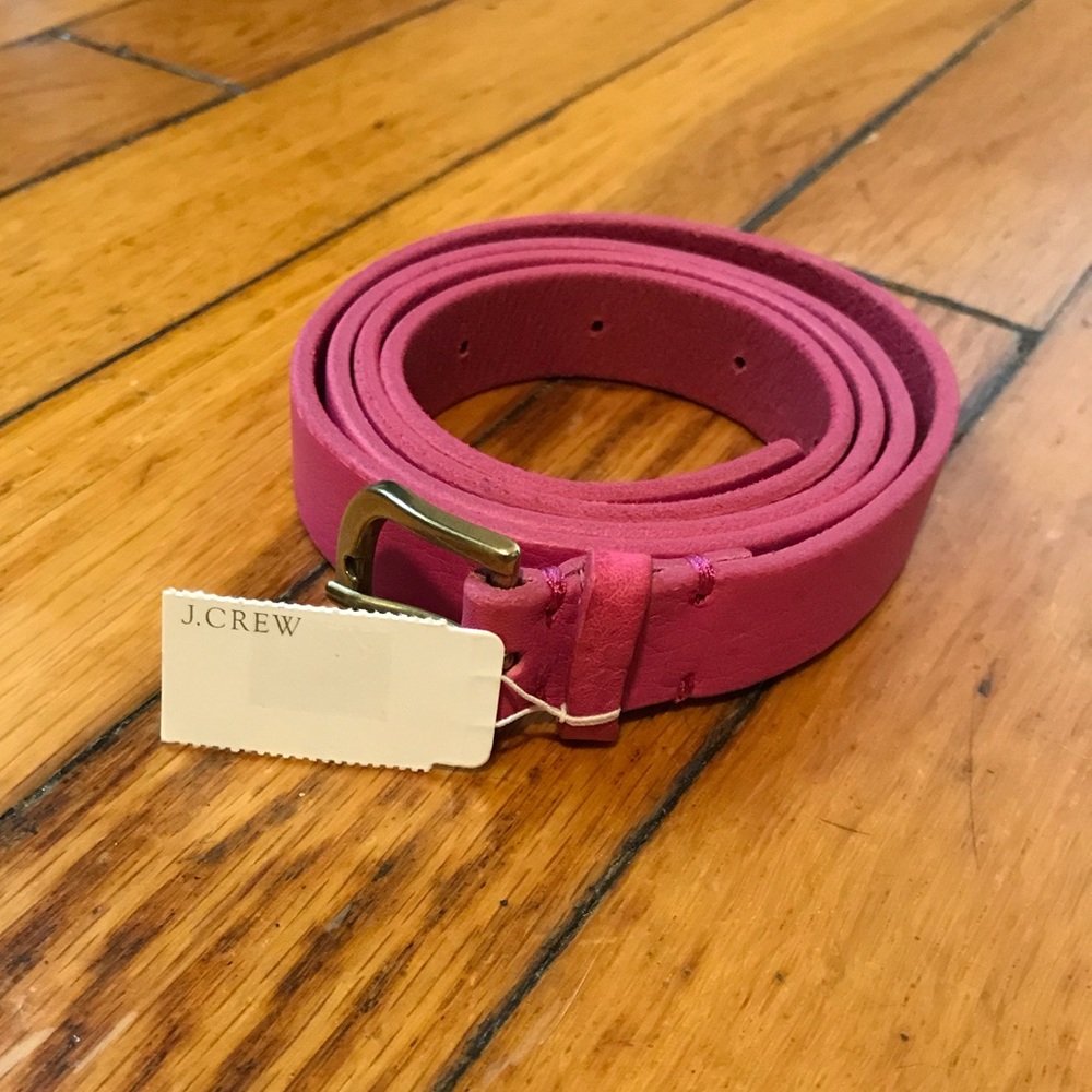 J Crew pink leather belt